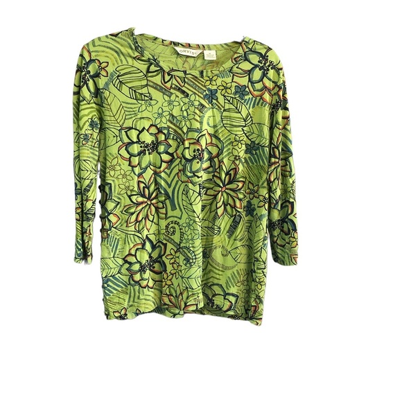 Orvis Tops - Orvis Women’s Floral 3/4 Length Tee Shirt